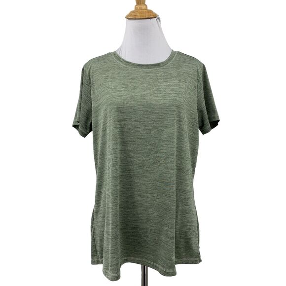 Eddie Bauer Shirt Womens M Medium Ivy Green Short Sleeve Wicking Stretch Tee - Picture 1 of 11